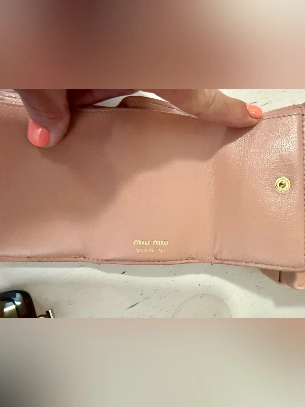 Miu Miu Portamonete authentic tri fold wallet in original Box
